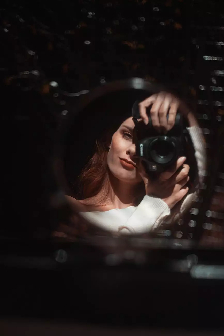 A creative portrait reflected in a mirror